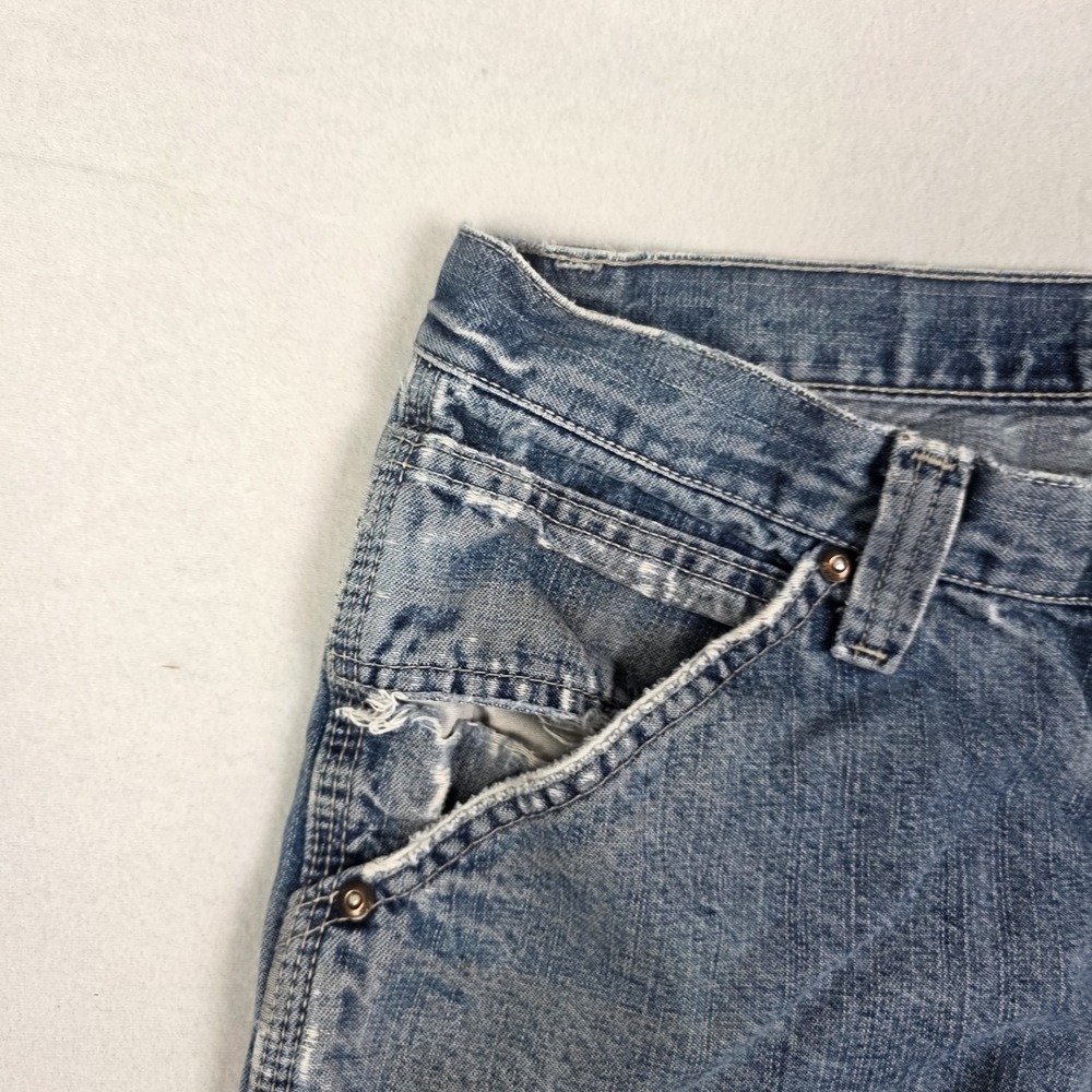 Vintage Y2k Lee Carpenter Jeans Mens 32x32 Blue Distressed Thrashed Skater - Picture 5 of 16